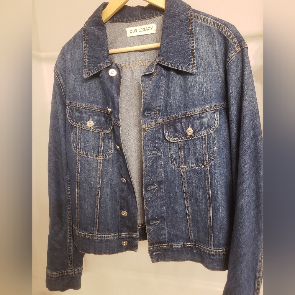 Our Legacy Dark Blue Jean Jacket Size 48